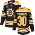 Wholesale Cheap Adidas Bruins #30 Gerry Cheevers Black Home Authentic Stanley Cup Final Bound Stitched NHL Jersey