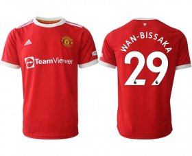 Wholesale Cheap Men 2021-2022 Club Manchester United home red aaa version 29 Adidas Soccer Jersey