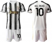 Wholesale Cheap Men 2020-2021 club Juventus home 10 white black Soccer Jerseys