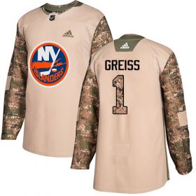 Wholesale Cheap Adidas Islanders #1 Thomas Greiss Camo Authentic 2017 Veterans Day Stitched NHL Jersey