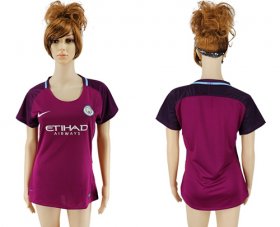 Wholesale Cheap Women\'s Manchester City Blank Away Soccer Club Jersey