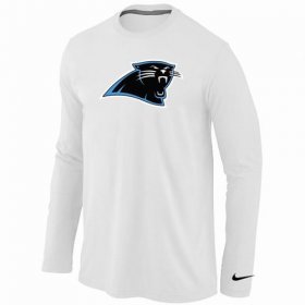 Wholesale Cheap Nike Carolina Panthers Logo Long Sleeve T-Shirt White
