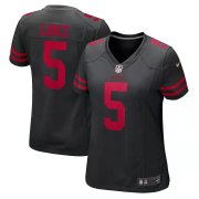 Women San Francisco 49ers #5 Trey Lance Black Vapor Untouchable Limited Jersey