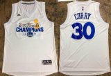 Wholesale Cheap Men's Golden State Warriors #30 Stephen Curry White 2017 The Finals Championship Stitched NBA adidas Swingman Jersey