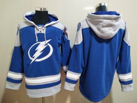 Wholesale Cheap Men\'s Tampa Bay Lightning Royal Blue Blank Hoodie