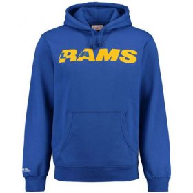 Wholesale Cheap Men\'s Los Angeles Rams Mitchell & Ness Royal Retro Pullover Hoodie