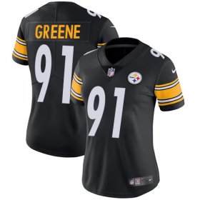 Wholesale Cheap Nike Steelers #91 Kevin Greene Black Team Color Women\'s Stitched NFL Vapor Untouchable Limited Jersey