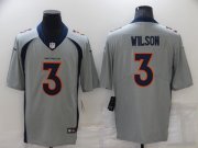 Wholesale Cheap Men's Denver Broncos #3 Russell Wilson Grey Vapor Untouchable Limited Stitched Jersey