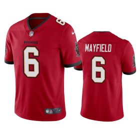 Cheap Men\'s Tampa Bay Buccaneers #6 Baker Mayfield Red Vapor Untouchable Limited Stitched Jersey