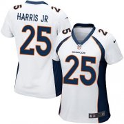 Wholesale Cheap Nike Broncos #25 Chris Harris Jr White Women's Stitched NFL New Elite Jersey