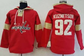 Wholesale Cheap Capitals #92 Evgeny Kuznetsov Red Pullover Hoodie Stitched NHL Jersey