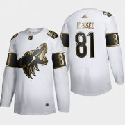 Wholesale Cheap Arizona Coyotes #81 Phil Kessel Men's Adidas White Golden Edition Limited Stitched NHL Jersey
