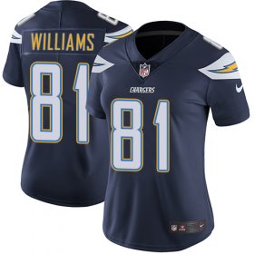 Wholesale Cheap Nike Chargers #81 Mike Williams Navy Blue Team Color Women\'s Stitched NFL Vapor Untouchable Limited Jersey