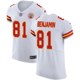 Wholesale Cheap Nike Chiefs #81 Kelvin Benjamin White Men\'s Stitched NFL Vapor Untouchable Elite Jersey