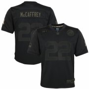 Cheap Carolina Panthers #22 Christian McCaffrey Nike Youth 2020 Salute to Service Game Jersey Black