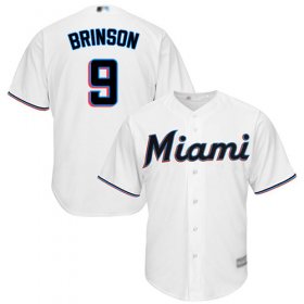 Wholesale Cheap Marlins #9 Lewis Brinson White Cool Base Stitched Youth MLB Jersey