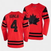 Wholesale Cheap Men's Canada Hockey Jarome Iginla Red 2022 Winter Olympic Gold #4 Winner Jersey