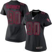Wholesale Cheap Nike Texans #90 Jadeveon Clowney Black Impact Women's Stitched NFL Limited Jersey
