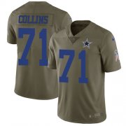 Wholesale Cheap Nike Cowboys #71 La'el Collins Olive Men's Stitched NFL Limited 2017 Salute To Service Jersey
