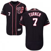 Wholesale Cheap Nationals #7 Trea Turner Navy Blue Flexbase Authentic Collection 2019 World Series Champions Stitched MLB Jersey