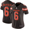 Wholesale Cheap Nike Browns #6 Baker Mayfield Brown Team Color Women's Stitched NFL Vapor Untouchable Limited Jersey