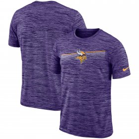 Wholesale Cheap Minnesota Vikings Nike Sideline Velocity Performance T-Shirt Heathered Purple