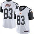 Wholesale Cheap Nike Bengals #83 Tyler Boyd White Men's Stitched NFL Limited Rush Jersey