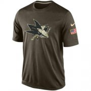 Wholesale Cheap Men's San Jose Sharks Salute To Service Nike Dri-FIT T-Shirt