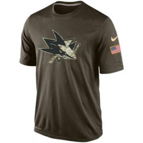 Wholesale Cheap Men\'s San Jose Sharks Salute To Service Nike Dri-FIT T-Shirt