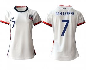 Wholesale Cheap Women 2020-2021 Season National Team America home aaa 7 white Soccer Jerseys