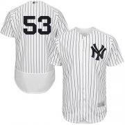 Wholesale Cheap Yankees #53 Zach Britton White Strip Flexbase Authentic Collection Stitched MLB Jersey