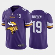Wholesale Cheap Minnesota Vikings #19 Adam Thielen Purple Men's Nike Big Team Logo Player Vapor Limited NFL Jersey