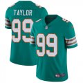 Wholesale Cheap Nike Dolphins #99 Jason Taylor Aqua Green Alternate Men's Stitched NFL Vapor Untouchable Limited Jersey