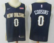 Wholesale Cheap Men's New Orleans Pelicans #0 DeMarcus Cousins New Navy Blue 2017-2018 Nike Swingman zatarains Stitched NBA Jersey