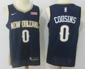 Wholesale Cheap Men\'s New Orleans Pelicans #0 DeMarcus Cousins New Navy Blue 2017-2018 Nike Swingman zatarains Stitched NBA Jersey