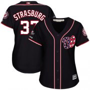 Wholesale Cheap Nationals #37 Stephen Strasburg Navy Blue Alternate 2019 World Series Champions Women's Stitched MLB Jersey