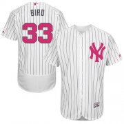 Wholesale Cheap Yankees #33 Greg Bird White Strip Flexbase Authentic Collection Mother's Day Stitched MLB Jersey