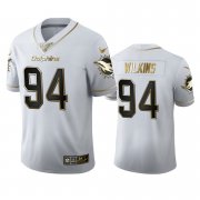 Wholesale Cheap Miami Dolphins #94 Christian Wilkins Men's Nike White Golden Edition Vapor Limited NFL 100 Jersey
