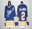 Wholesale Cheap Blues CCM Throwback #2 Macinnis Blue Stitched NHL Jersey