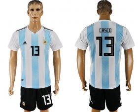 Wholesale Cheap Argentina #13 Casco Home Soccer Country Jersey