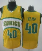 Wholesale Cheap Seattle Supersonics #40 Shawn Kemp 1994-95 Yellow Swingman Jersey