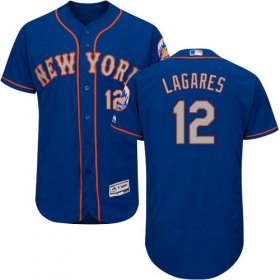 Wholesale Cheap Mets #12 Juan Lagares Blue(Grey NO.) Flexbase Authentic Collection Stitched MLB Jersey