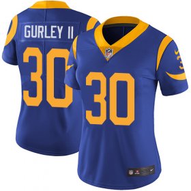 Wholesale Cheap Nike Rams #30 Todd Gurley II Royal Blue Alternate Women\'s Stitched NFL Vapor Untouchable Limited Jersey