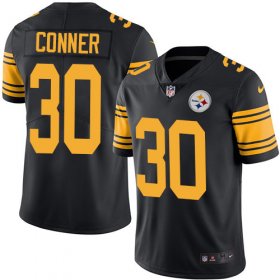 Wholesale Cheap Nike Steelers #30 James Conner Black Youth Stitched NFL Limited Rush Jersey
