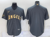 Wholesale Men's Los Angeles Angels Blank Grey 2022 All Star Stitched Cool Base Nike Jersey