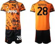 Wholesale Cheap Men 2020-2021 club Juventus Second away 28 orange Soccer Jerseys