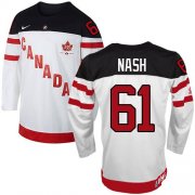 Wholesale Cheap Olympic CA. #61 Rick Nash White 100th Anniversary Stitched NHL Jersey