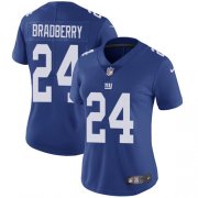 Wholesale Cheap Nike Giants #24 James Bradberry Royal Blue Team Color Women's Stitched NFL Vapor Untouchable Limited Jersey