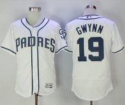Wholesale Cheap Padres #19 Tony Gwynn White Flexbase Authentic Collection Stitched MLB Jersey