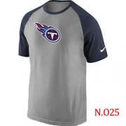 Wholesale Cheap Nike Tennessee Titans Ash Tri Big Play Raglan NFL T-Shirt Grey/Navy Blue